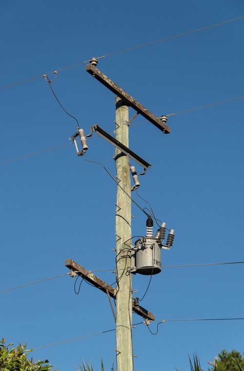 electricity pole wires