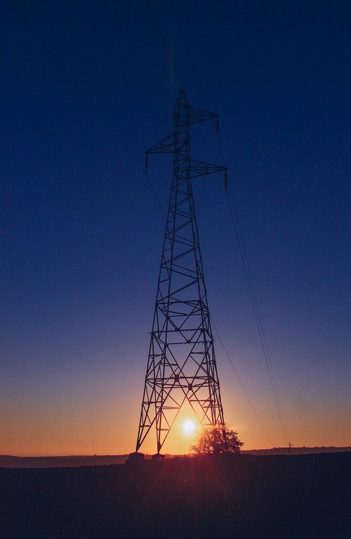 electricity  sunset  eletrika