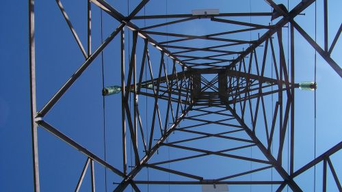 electricity tension tower abstract