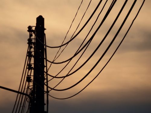 Electricity Lines Silhouette