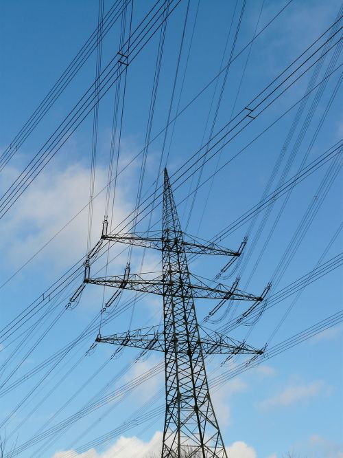 electricity pylon strommast electricity