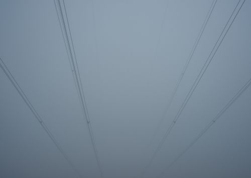 Power Line In Fog