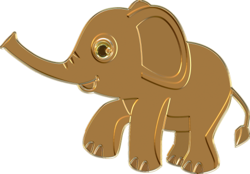 elephant gold animal