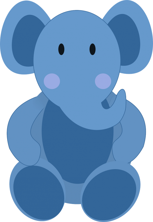 elephant animal blue
