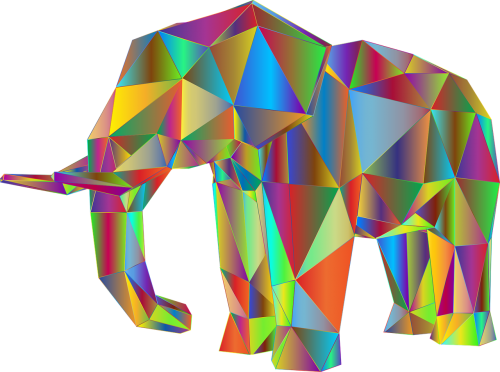 elephant 3d abstract