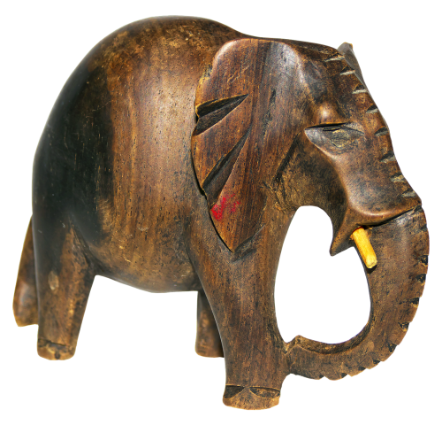 elephant carved holzfigur
