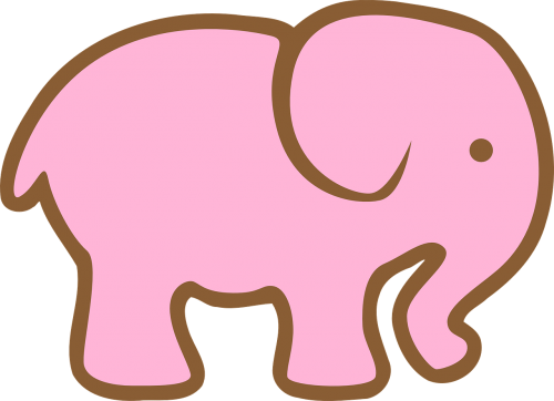 elephant pink animal