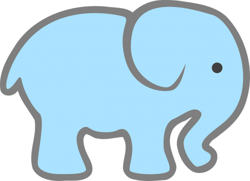 elephant baby blue