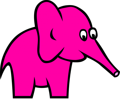 elephant animal pink