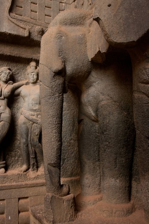 elephant statue karla caves