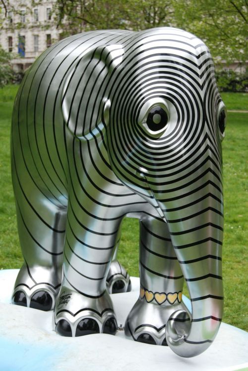 elephant striped art