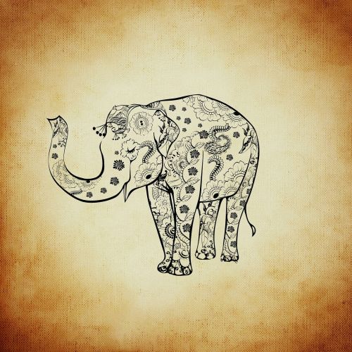 elephant background pattern