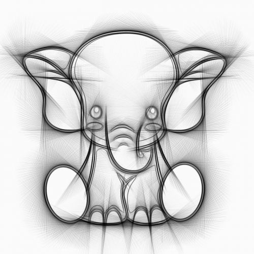 elephant animal drawing