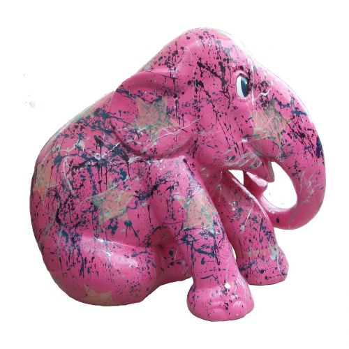 elephant parade trier pink elephant art