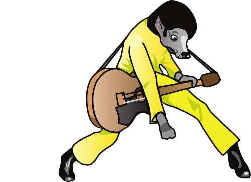 elvis presley dog guitar