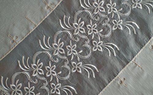 embroidery  handicraft  tablecloth