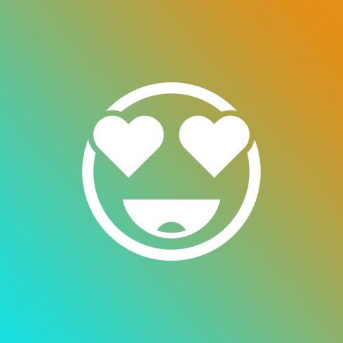 emoji gradient love