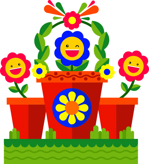 emoji flowers garden