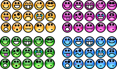 emotions smileys colours