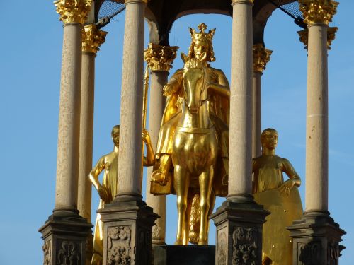 emperor statue gold