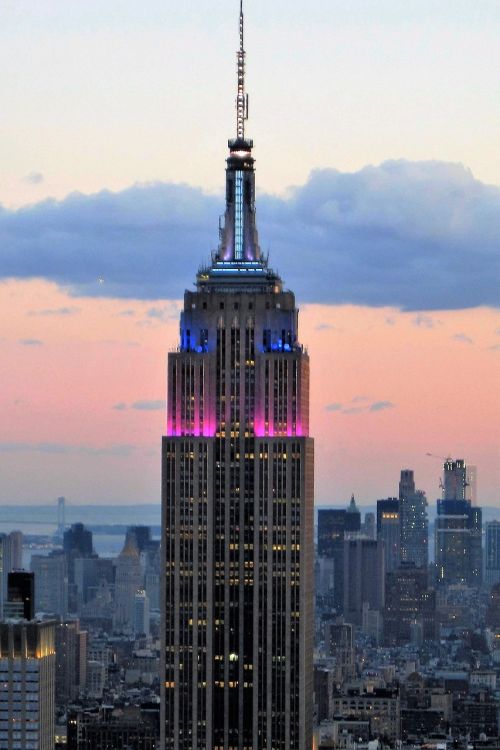 empire state building at sunset enlightened
