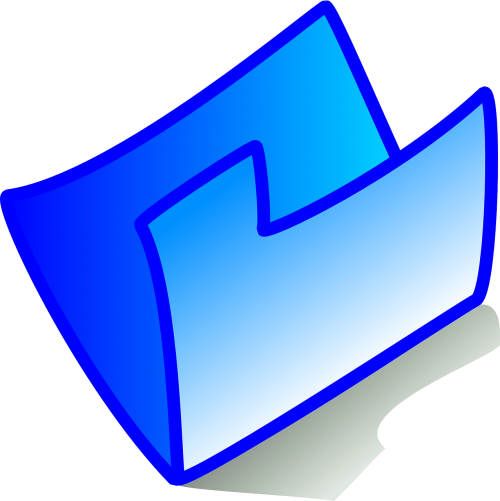 empty folder blue