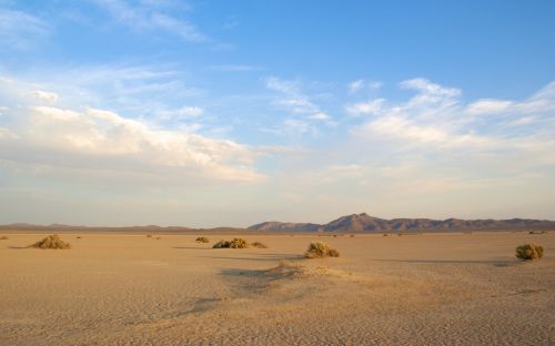 Empty Dry Lakebed In Mojave