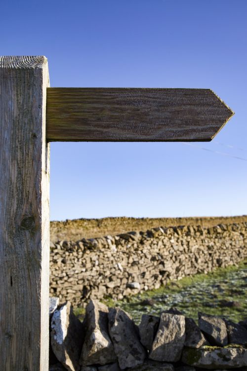 Empty Wooden Tourist Sign