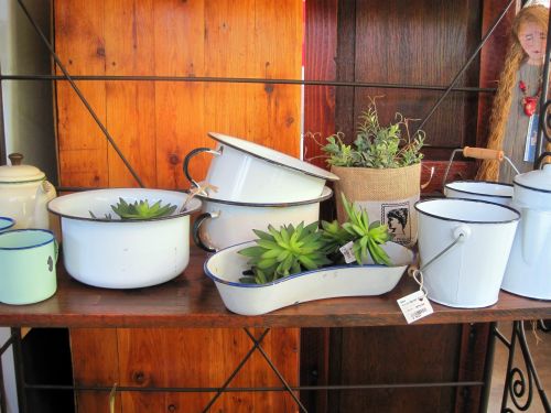 Enamel Ware On Shelf