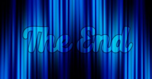 end curtain blue