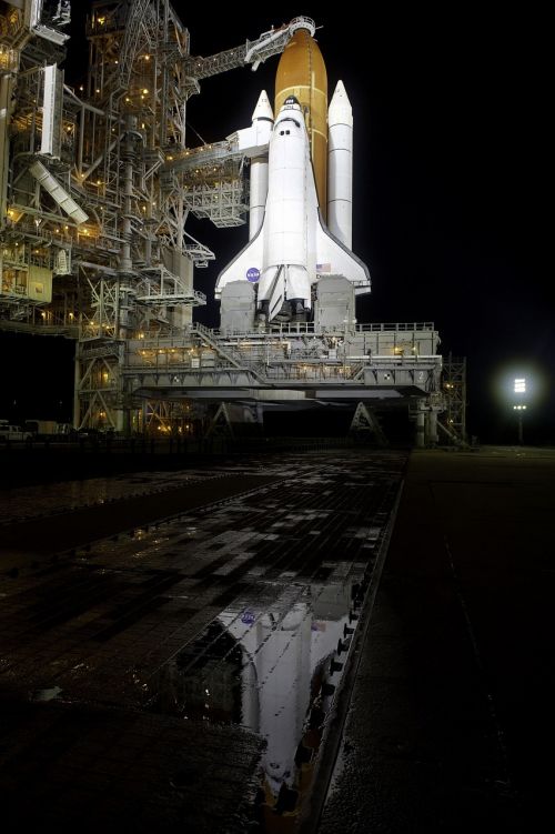 endeavor space shuttle rollout launch pad