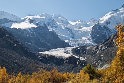engadin  glacier  autumn