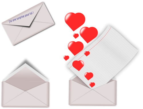 envelope st valentine heart