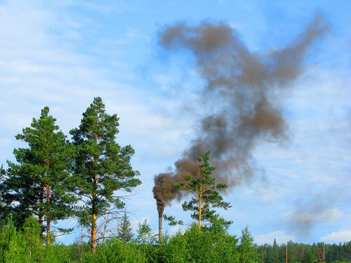 environment pollution chimney smoke