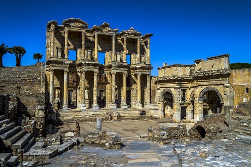 ephesus  turkey  library