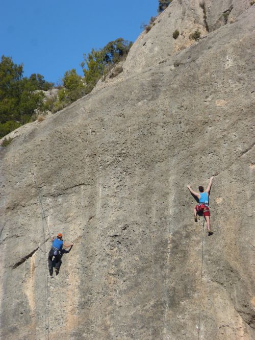 escalation rock climbers
