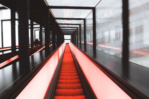 escalator light glass