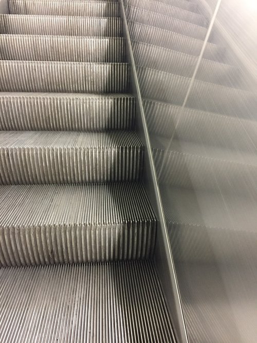 escalator  stairs  railway station