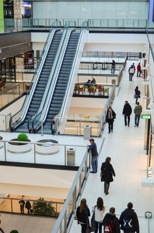 escalator shopping mall shopping