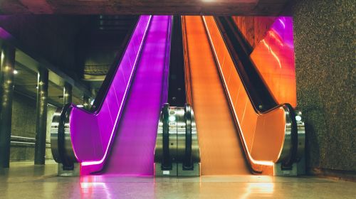 escalator staircase metro