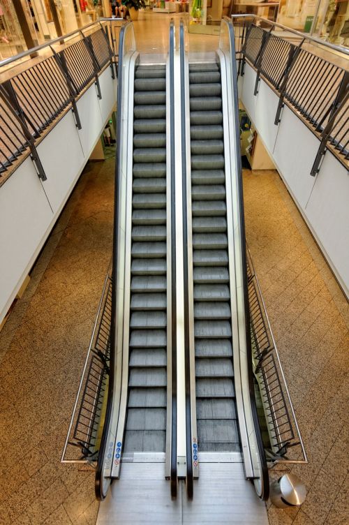 escalators shopping centre shopping