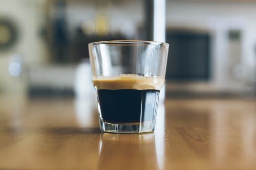 espresso glass coffee