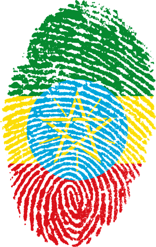 ethiopia flag fingerprint