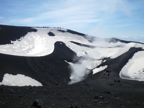 etna volcano ice