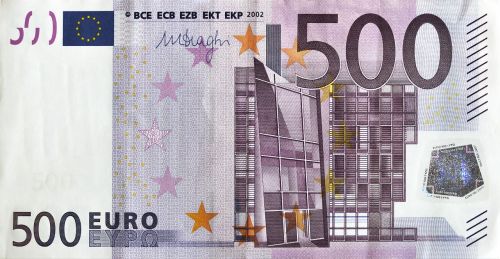 euro dollar bill 500 euro