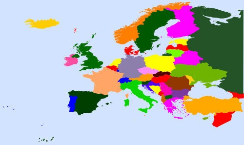 europe geography map