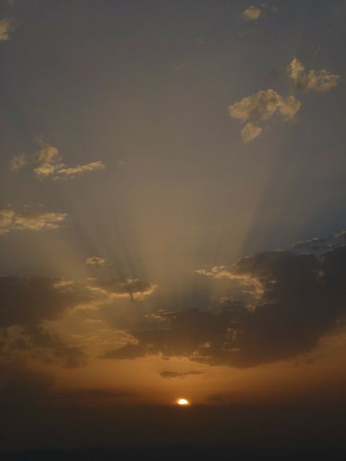 evening sunset clouds