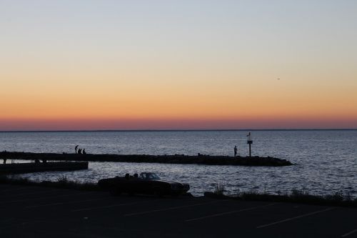 evening sunset green bay