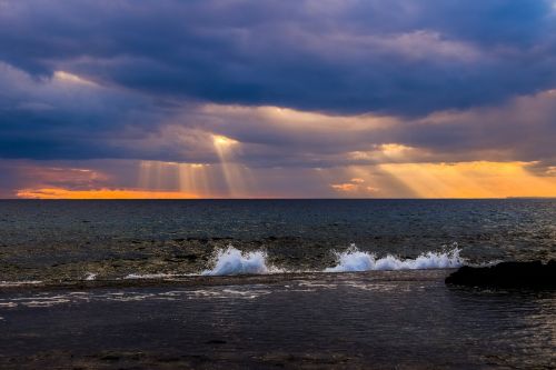 evening dusk sea