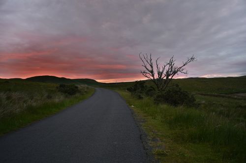 evening red sky sunset